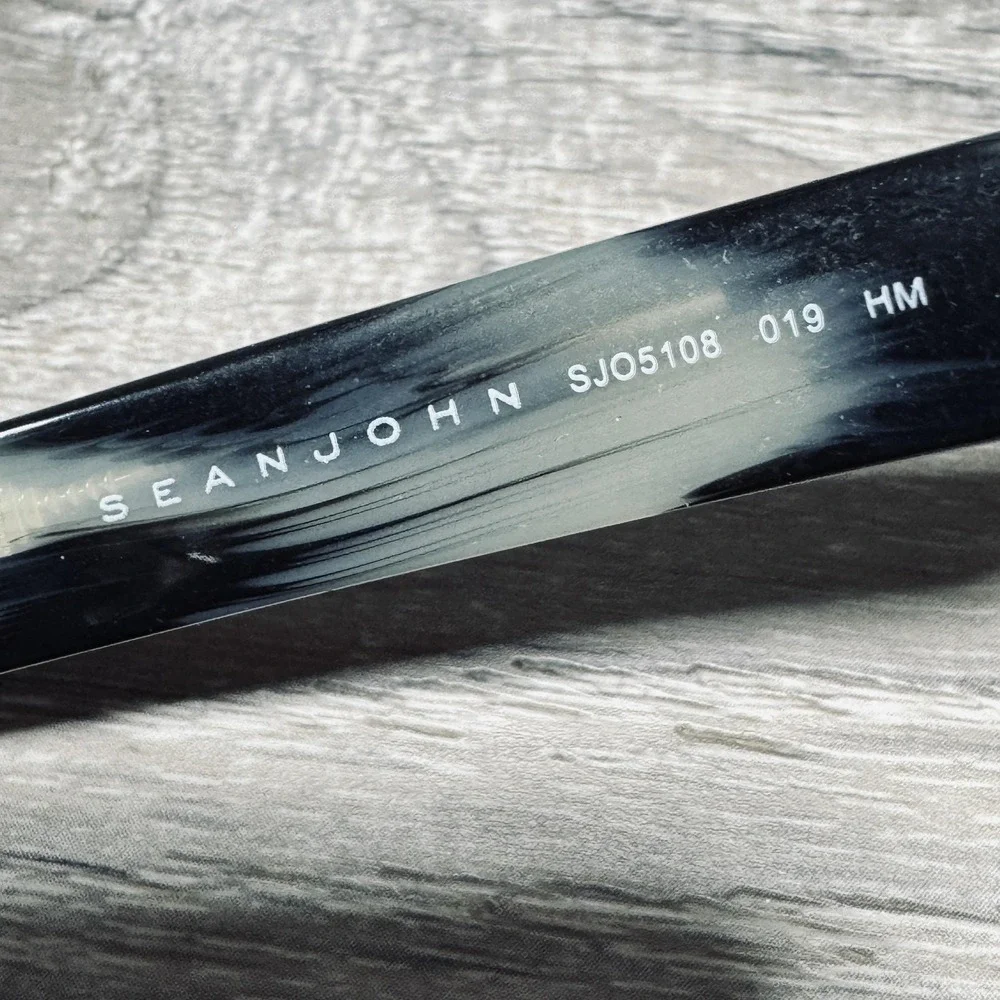 Sean John SJO5108 019 Eyeglass Frames 59-15-145‎ Black Mens Half Rim Rectangle